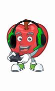 Image result for A Picture of a Cartoon Apple Gaming