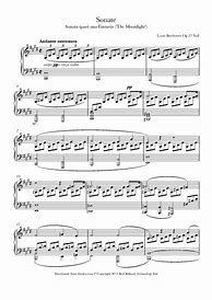 Image result for Beethoven Moonlight Sonata Piano Sheet Music