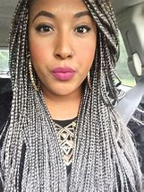 Image result for Box Braids with Curles Grey