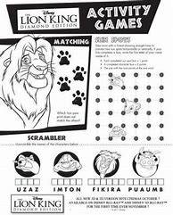 Image result for Lion King Activities