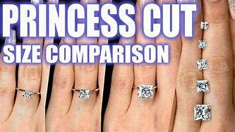 Image result for Princess Cut Diamond Size Comparison