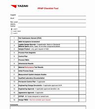 Image result for PPAP Checklist