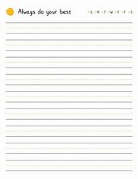 Image result for 1st Grade Lined Paper Template