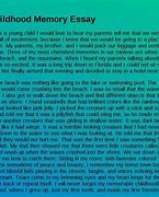 Image result for Essay About Memories