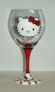 Image result for Hello Kitty Wine Glass