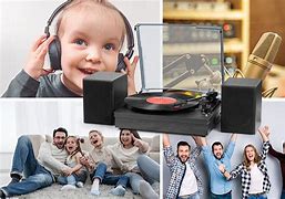 Image result for Portable Bluetooth Stereo Speakers for a Record Player