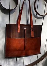 Image result for Handmade Leather Tote Bag