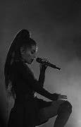 Image result for Ariana Grande with Black Hair in Pink Dress