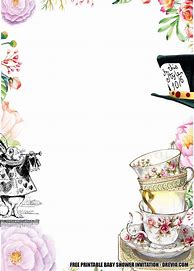 Image result for Mad Hatter Tea Party Templates