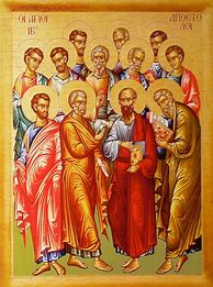 Image result for Icon Jesus and the Apostles