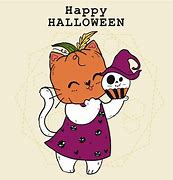 Image result for Whitte Cat Halloween