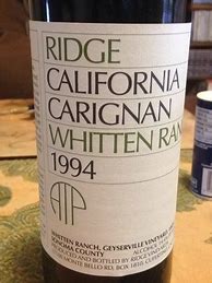 Ridge Carignane Rose Whitten Ranch 的图像结果