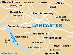 Image result for Map of Lancaster PA Area