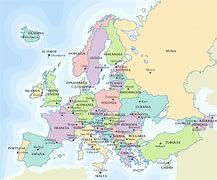 Image result for Map of Europe with Roads