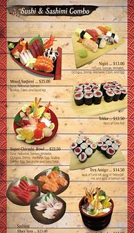 Image result for Sushi Menu