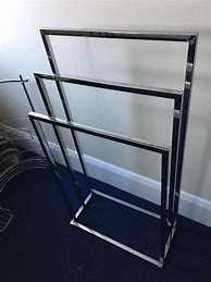 Image result for Free Standing Chrome Towel Rack