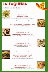 Image result for Menu Espanol