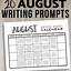 Image result for August Writing Prompts