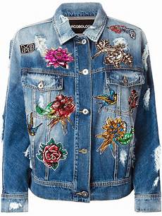 embroidery denim marco bologna embroidered distressed denim jacket in blue embroidery denim marco bologna embroidered distressed denim jacket in blue