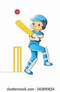 Image result for Boy Playing Cricket Cartoon Drawing