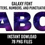 Image result for Galaxy Glitter Alphabet
