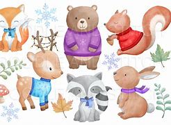 Image result for Winter Animals Cartoon