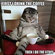 Image result for Funny Cat Coffee Memes