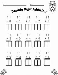 Image result for Simple Double-Digit Addition Worksheets