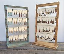 Image result for Rotating Wood Earring Display