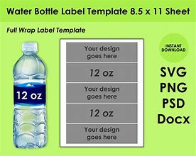 Image result for Drink Bottle Template