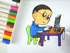 Image result for Computer Boy Drawing