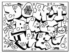 Image result for Graffiti Numbers Coloring Pages