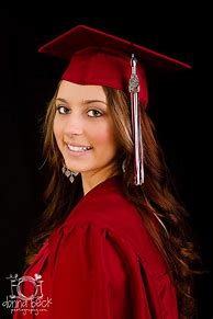 Image result for High School Graduation Red Cap and Gown