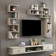 Image result for television wall mounted shelves floating