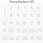 Image result for Tracing Numbers 1-30