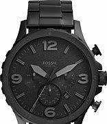 Image result for A Chronographic Black Fossil Watch