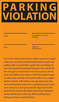 Image result for Printable Parking Ticket Funny