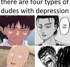 Image result for Depression Anime Memes