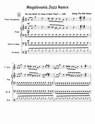 Image result for MeGaLoVania Bass Sheet Music