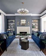 Image result for Living Room Gray Blue Walls