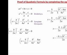 Image result for Proving the Quadratic Formula