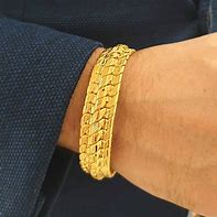 Image result for Large Gold Bracelet for Men
