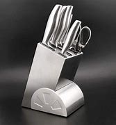 Image result for Stainless Steel Knife Set with Holder