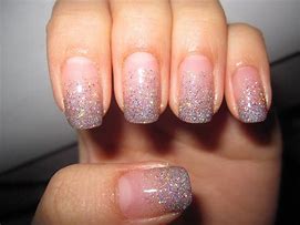 Image result for Glitter French Polish Nail Designs