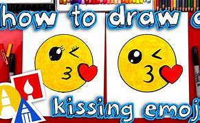 Image result for How to Draw a Kiss Emoji