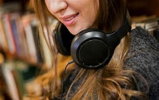 Image result for Headphones around Neck