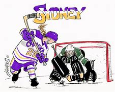 Image result for High-Scoring Hockey Goalie Cartoon
