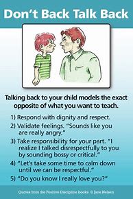 Image result for Don't Talk Back Chore Chart Images