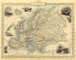 Image result for Antique Europe Map