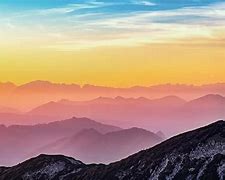 Image result for Mountain Sunset Silhouette
